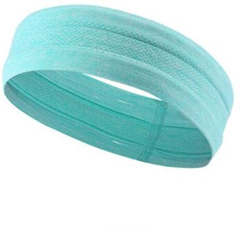 Sport Hoofdband Mannen Vrouwen Hoofd Zweet Band Run Voetbal Tennis Hoofddoek Siliconen Anti-slip Elastische Zweetband Haarband groen