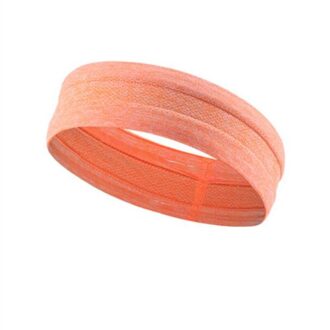 Sport Hoofdband Mannen Vrouwen Hoofd Zweet Band Run Voetbal Tennis Hoofddoek Siliconen Anti-slip Elastische Zweetband Haarband Oranje