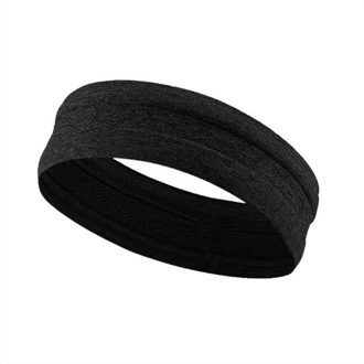 Sport Hoofdband Mannen Vrouwen Hoofd Zweet Band Run Voetbal Tennis Hoofddoek Siliconen Anti-slip Elastische Zweetband Haarband zwart
