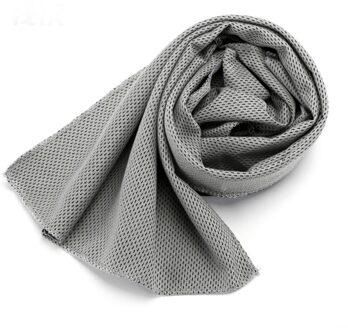 Sport Ice Handdoek 9 Kleuren 90*30cm Utility Blijvende Instant Cooling Gezicht Handdoek Heat Relief Herbruikbare Chill Cool handdoek donker grijs