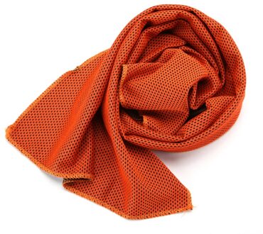 Sport Ice Handdoek 9 Kleuren 90*30cm Utility Blijvende Instant Cooling Gezicht Handdoek Heat Relief Herbruikbare Chill Cool handdoek Oranje