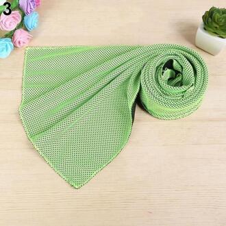 Sport Ijs Handdoek Herbruikbare Blijvende Cooling Handdoek Snel Droog Instant Ice Koude Pad Snelle Koeling Zweet Tool Running groen