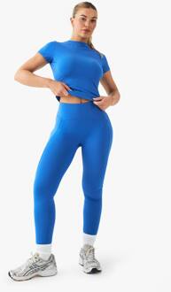 Sport Legging Met Hoge Taille En Zakdetail, Cobalt - XL