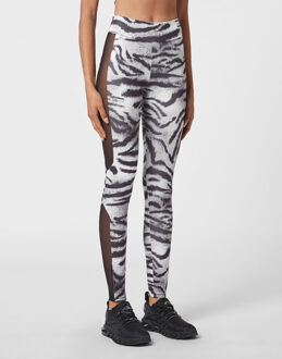 Sport Leggings Tiger Zwart/wit