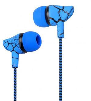 Sport Metalen Bedrade Oortelefoon 1.2M Diepe Bass Stereo Sport In-Ear Koptelefoon Met Microfoon Volumeregeling Voor Xiaomi samsung Huawei Telefoons Blauw