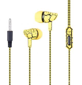 Sport Metalen Bedrade Oortelefoon 1.2M Diepe Bass Stereo Sport In-Ear Koptelefoon Met Microfoon Volumeregeling Voor Xiaomi samsung Huawei Telefoons geel