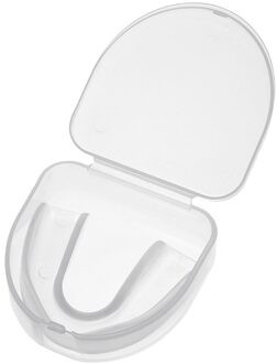 Sport Mond Guard Pvc Tanden Protector Kids Volwassenen Gebitsbeschermer Tand Brace Bescherming Basketbal Rugby Boksen Karate wit