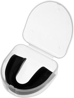 Sport Mond Guard Pvc Tanden Protector Kids Volwassenen Gebitsbeschermer Tand Brace Bescherming Basketbal Rugby Boksen Karate zwart
