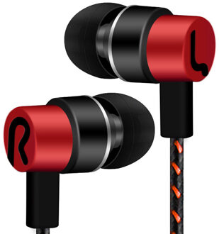 Sport Oortelefoon Universele 3.5 Mm In-Ear Stereo Oordopjes Oortelefoon Voor Mobiele Telefoon Met Geen Microfoon 3.11 rood