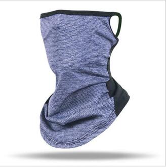 Sport Outdoor Riding Masker Hals Multipurpose Bescherming Gezichtsmasker Motorfiets Oorbeschermers Hoofdband Sjaal Neck Tube Magic Sjaal Ash blauw
