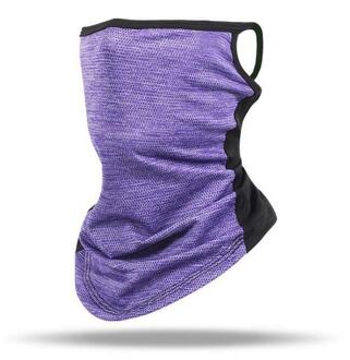 Sport Outdoor Riding Masker Hals Multipurpose Bescherming Gezichtsmasker Motorfiets Oorbeschermers Hoofdband Sjaal Neck Tube Magic Sjaal paars