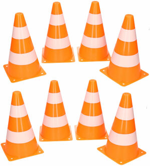Sport pionnen - 12x stuks - sport en spel kegels - oranje - 26 cm - veldsporten