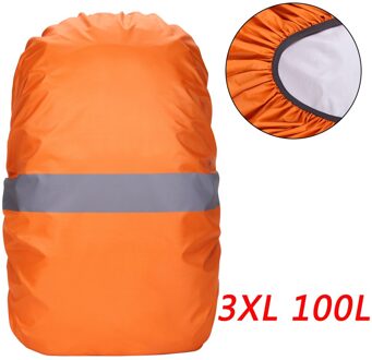 Sport Rugzak Cover met Reflecterende Strip Waterdichte Tas Regenhoes Fietsen Camping Wandelen Bergbeklimmen Case Oranje 20-100L Geel
