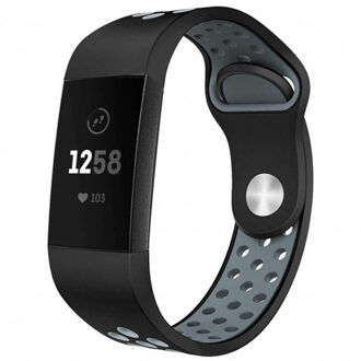 Sport Siliconen Smartwatch Bandje Voor De Fitbit Charge 2,fitbit Charge 3,fitbit Charge 4 - Grijs