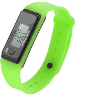 Sport Smart Horloge Armband Display Fitness Gauge Stap Tracker Digitale LCD Stappenteller Run Stap Walking Calorie Counter groen