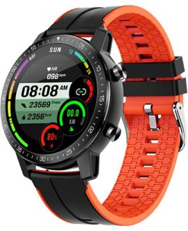 Sport Smart Horloge Hartslag Bloeddruk Calorieverbruik Detection Stappenteller Waterdicht Polsband Voor Vrouwen Man Armband oranje