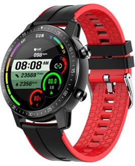 Sport Smart Horloge Hartslag Bloeddruk Calorieverbruik Detection Stappenteller Waterdicht Polsband Voor Vrouwen Man Armband rood