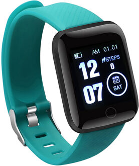 Sport Stappenteller Voor Walking Fitness Horloge 116 Plus Smart Armband Kleur Screen Smart Armband Running Tracker Hartslag groen