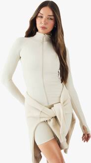 Sport Superzachte Jas Met Volledige Ritssluiting, Stone