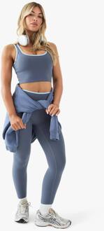 Sport Superzachte Legging Met Contrast Piping En Hoge Taille, Blue
