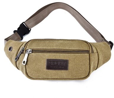 Sport Taille Packs Casual Canvas Verborgen Anti-Diefstal Borst Zakken Lichaam Running Voor Mannen Vrouwen Toeristische Cyclus Crossbody bag Pocket khaki