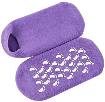 Sport Veiligheid Zachte Hydraterende Gel Sokken Voor Repareren En Verzachtende Droge Gebarsten Voeten #2d31 Paars