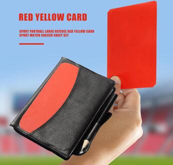Sport Voetbal Grote Maat Scheidsrechter Rood Geel Card Sport Match Voetbal Sheet Set Note Notebook Voetbal