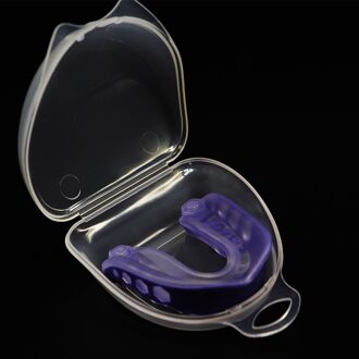 Sport Voetbal Zachte Eva Basketbal Training Veiligheid Universele Boksen Sanda Volwassenen Geurloos Tanden Beschermen Mond Guard Met Doos paars