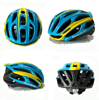 Sport Volwassenen Mtb Mountainbike Helm Ciclismo Fiets Helm Fietsen Casco Bici In-Gegoten Licht Gewicht Gear Apparatuur sz blauw