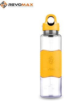 Sport Water Fles 500Ml 1000Ml Eiwit Shaker Outdoor Reizen Draagbare Lekvrij Drinkware Plastic Mijn Drink Fles Bpa gratis citroen geel