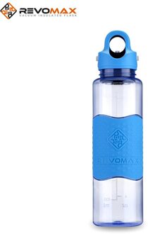 Sport Water Fles 500Ml 1000Ml Eiwit Shaker Outdoor Reizen Draagbare Lekvrij Drinkware Plastic Mijn Drink Fles Bpa gratis licht blauw