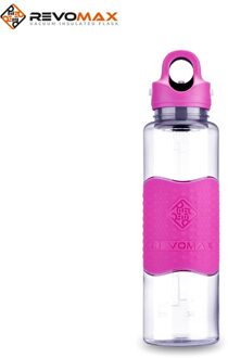 Sport Water Fles 500Ml 1000Ml Eiwit Shaker Outdoor Reizen Draagbare Lekvrij Drinkware Plastic Mijn Drink Fles Bpa gratis perzik roze