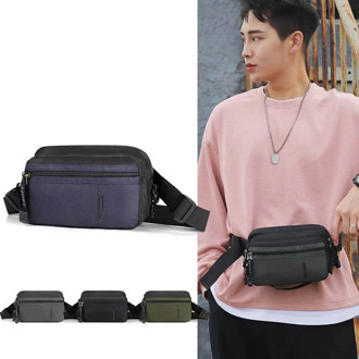 Sport Waterproof Waist Bag Men Belt Purse Oxford Multiple Pockets Phone Pouch Male Crossbody Pouch Short Trip Bag Chest Bags