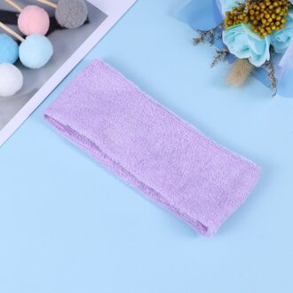 Sport Yoga Zweetbandjes Spa Facial Hoofdband Maken Wrap Hoofd Badstof Hoofdband Verstelbare Handdoek (Sky Blue) lavendel