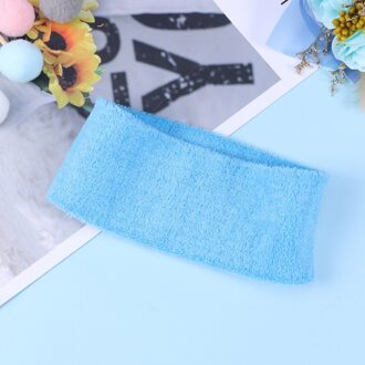Sport Yoga Zweetbandjes Spa Facial Hoofdband Maken Wrap Hoofd Badstof Hoofdband Verstelbare Handdoek (Sky Blue) lucht blauw