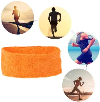 Sport Yoga Zweetbandjes Spa Facial Hoofdband Maken Wrap Hoofd Badstof Hoofdband Verstelbare Handdoek (Sky Blue) oranje