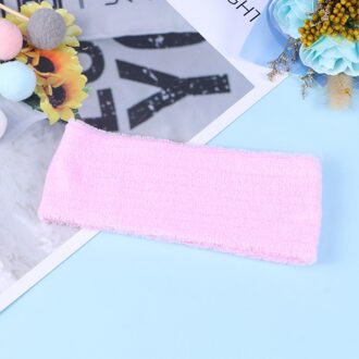 Sport Yoga Zweetbandjes Spa Facial Hoofdband Maken Wrap Hoofd Badstof Hoofdband Verstelbare Handdoek (Sky Blue) roze