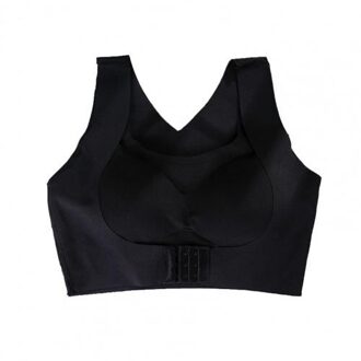 Sportbeha Voorsluiting Zachte Geen Velgen Ademend Fitness Vest Voor Vrouwen Vrouwelijke Ondergoed Meisjes Naadloze Bras zwart / 2XL