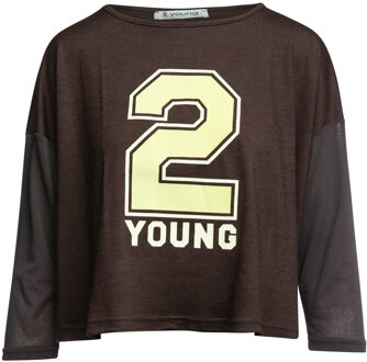 Sportieve 2-Jong Crop Top Bruin