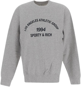 Sportieve Katoenen Sweatshirt Sporty & Rich , Gray , Dames - XL