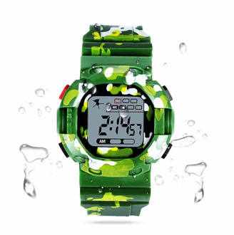 Sports Children's Watch Camouflage Digital Casual Watches Kids Boy LED Electronic Calendar Alarm Clock Luminous Wrist Watch