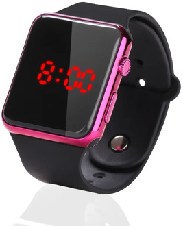 sports Digital clock Led Children's watch Kids wristband Wristwatches student Boy girl hand hour Silicone strap Square hand Date