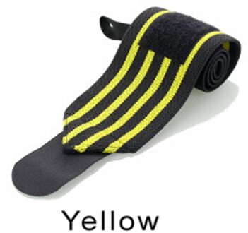 sports ElasticWrap bandage Wrist guard for badminton dumbbell booster belt wristband geel