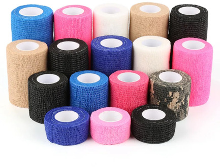 Sports Safety 2.5cm*4.5m Self-Adhesive Elastic Bandage First Aid Health Care Treatment Gauze Tape Elastoplast
