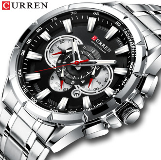 Sports Watches Men's Luxury Brand CURREN Stainless Steel Quartz Watch Chronograph Date Wristwatch Fashion Business Male Clock