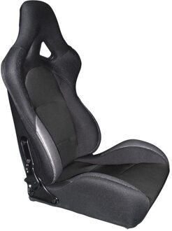 Sportstoel 'BS2' - Zwart - Dubbelzijdig verstelbare polyester rugleuning - incl. sledes