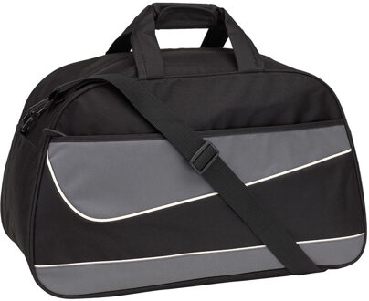 Sporttas - 50 liter - grijs/zwart - 55 x 32 x 28 cm - weekendtas