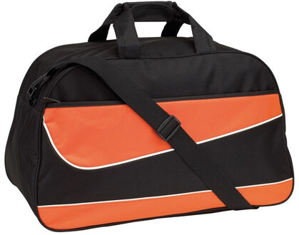 Sporttas - 50 liter - oranje/zwart - 55 x 32 x 28 cm - weekendtas