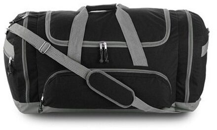 Sporttas - 69 x 34 x 36 cm - 4 vakken - zwart - reistas met draagriem