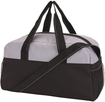 Sporttas model Fitness Master - 45 x 19 x 26 cm - grijs/zwart - Reistas (volwassen)